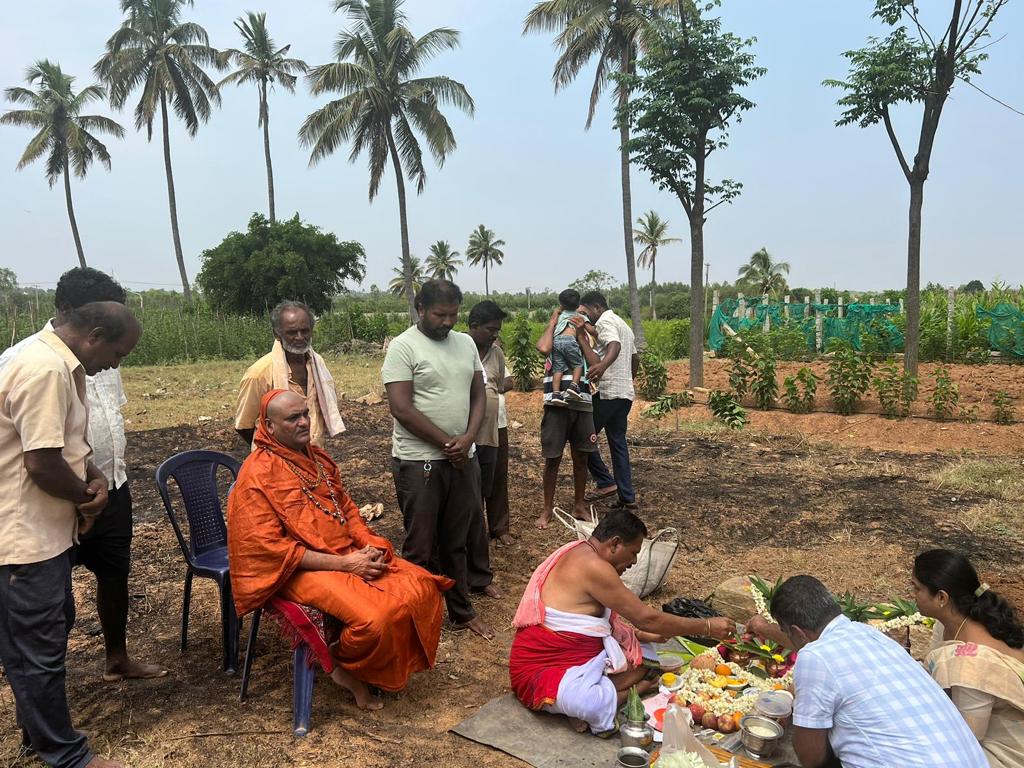 School groundbreaking ceremony in Bangalore